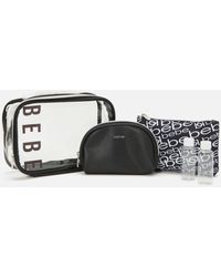 Bebe Black And Clear Multi Pack Cosmetic Bag