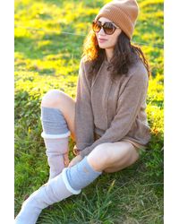 Bellemere New York Cashmere Over The Knee Socks - Grey