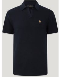 Belstaff - Men's Coast Knitted Polo Cotton Silk Pique - Lyst
