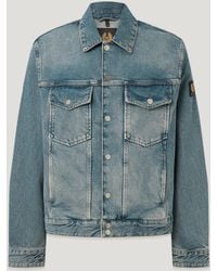 Belstaff - Men's Piston Trucker Jacket Washed Denim - Lyst