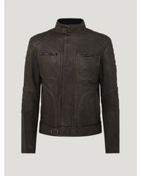 Belstaff - Weybridge Jacket Lander Leather Size Us 42 - Lyst