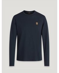 Belstaff - T-shirt a maniche lunghe cotton jersey - Lyst