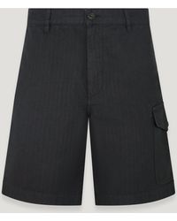 Belstaff - Cs60 Cargo Short Garment Dye Cotton Blend Size Us - Lyst