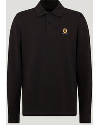 Belstaff - Men's Long Sleeved Polo Cotton Pique - Lyst