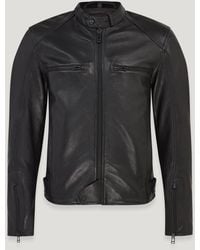 Belstaff - Men's Broughton Motorcycle Jacket Calf Leather - Lyst