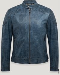 Belstaff - Giacca Outlaw Uomo Pelle Cerata A Mano - Lyst