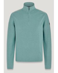 Belstaff Stander Quarter Zip Sweater - Green
