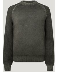 Belstaff - Men's Garment Dye Aspect Crew Neck Merino Wool - Lyst