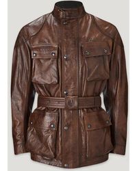 Belstaff - Men's Trialmaster Motorcycle Jacket Hand Waxed Leather - Lyst