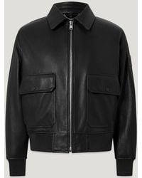 Belstaff - Men's Pilot Jacket Lamb Leather - Lyst