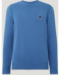 Belstaff - Men's Watch Sweater Light Fade-out Garment Dye Cotton - Lyst