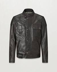 Belstaff - Men's Brooklands Motorcycle Jacket Hand Waxed Leather - Lyst