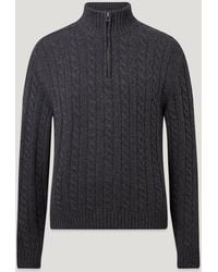 Belstaff - Men's Westport Quarter Zip Wool Cotton Blend - Lyst