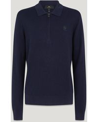 Belstaff - Drift Knitted Polo Cotton Silk Blend - Lyst