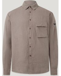 Belstaff - Men's Scale Shirt Garment Dyed Linen - Lyst