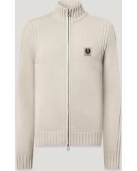 Belstaff - Men's Watch Zip Cardigan Lambswool - Lyst