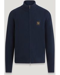 Belstaff - Men's Watch Zip Cardigan Lambswool - Lyst