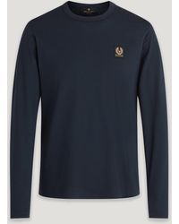 Belstaff - Langarm-t-shirt cotton jersey - Lyst