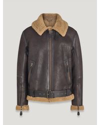 Belstaff - Wilder Jacket Aviator Shearling Size Us 50 - Lyst