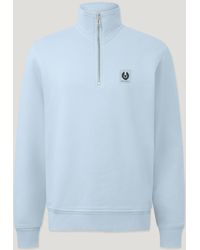 Belstaff - Men's Quarter Zip Sweatshirt Cotton Fleece - Lyst