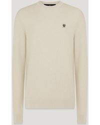 Belstaff - Drift Crewneck Jumper Cotton Silk Blend - Lyst