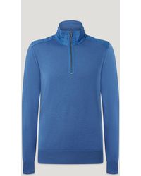 Belstaff - Men's Kilmington Quarter Zip Jumper Merino Wool - Lyst