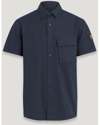 Belstaff - Men's Scale Short Sleeve Shirt Garment Dye Cotton - Lyst