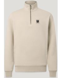 Belstaff - Men's Quarter Zip Sweatshirt Cotton Fleece - Lyst