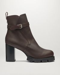 Belstaff Finley Lace Up Boots in Brown | Lyst UK