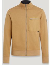 Belstaff - Centenary Sweatshirt Mit Durchgehendem Reißverschluss Für Herren Bicolour Fleece - Lyst