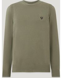 Belstaff - Men's Watch Sweater Light Fade-out Garment Dye Cotton - Lyst
