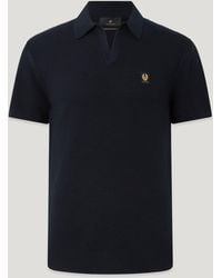 Belstaff - Men's Coast Knitted Polo Cotton Silk Pique - Lyst
