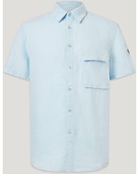 Belstaff - Men's Scale Short Sleeve Shirt Garment Dyed Linen - Lyst