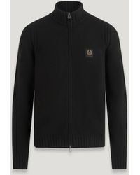 Belstaff - Men's Watch Zip Cardigan Lambswool - Lyst