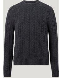 Belstaff - Men's Westport Crew Neck Wool Cotton Blend - Lyst