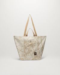Belstaff - Borsa tote map utility proofed cotton - Lyst