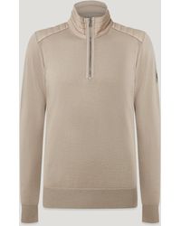 Belstaff - Men's Kilmington Quarter Zip Jumper Merino Wool - Lyst