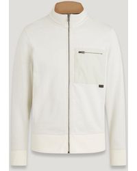 Belstaff - Centenary Sweatshirt Mit Durchgehendem Reißverschluss Für Herren Bicolour Fleece - Lyst
