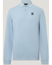 Belstaff - Men's Long Sleeved Polo Cotton Pique - Lyst