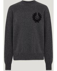 Belstaff - Men's Competition Crewneck Jumper Merino Wool - Lyst