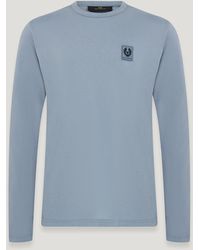 Belstaff - T-Shirt A Maniche Lunghe Uomo Jersey Di Cotone - Lyst