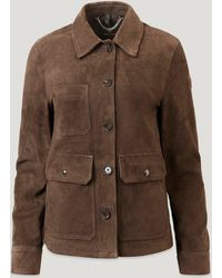 Belstaff - Women's Trail Jacket Lightweight Suede - Lyst