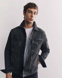 Belstaff - Men's Piston Trucker Jacket Washed Denim - Lyst