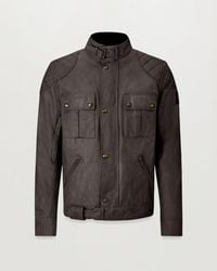 Belstaff - Men's Brooklands Motorcycle Jacket Waxed Cotton - Lyst
