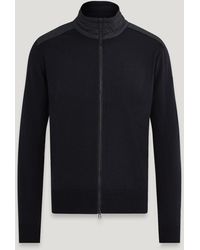 Belstaff - Kelby Merino Wool Zip Cardigan - Lyst