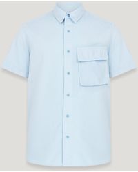 Belstaff - Scale Short Sleeve Shirt Garment Dye Cotton - Lyst