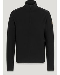 Belstaff Stander Quarter Zip Sweater - Black