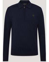 Belstaff - Men's Colden Knitted Polo Merino Wool - Lyst
