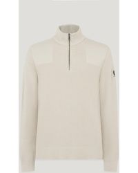 Belstaff - Men's Commander Quarter Zip Jumper Organic Cotton - Lyst