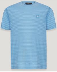 Belstaff - T-Shirt Micro Striped Uomo Jersey A Micro Righe Tinto - Lyst